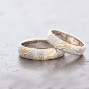 Mokume-gane-wedding rings-Trico40-mvh