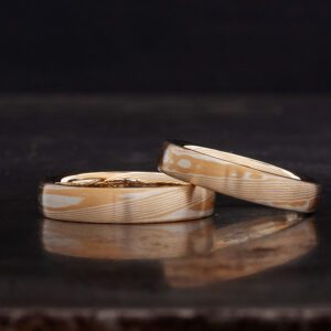 Wedding rings mokume gane berlin - lx rio yellow gold silver mvh