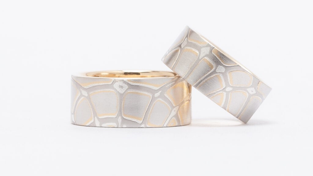 Mokume gane Ring Expansion - Platinum, Gold, Palladium & Silver