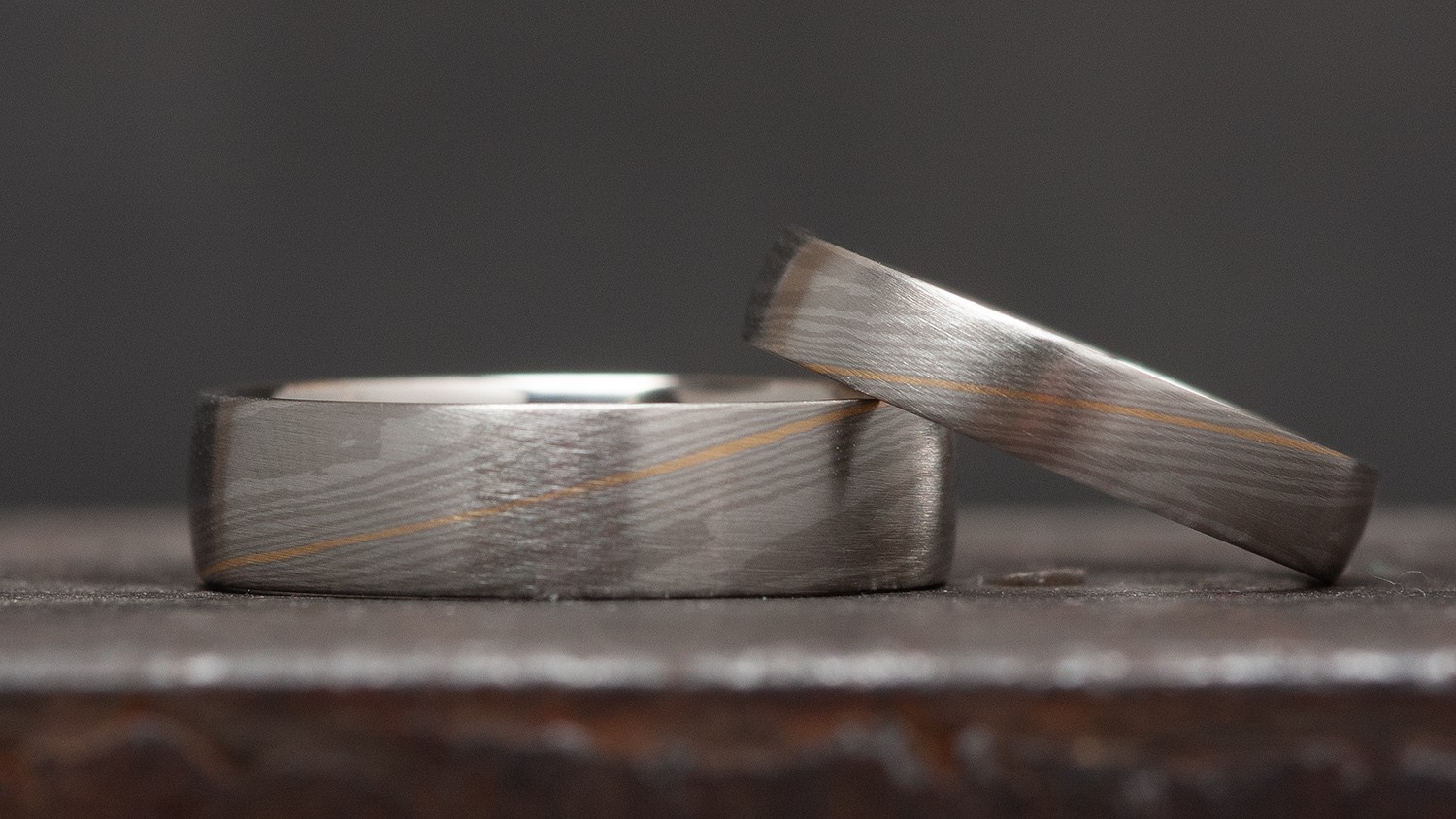 Luna Mokume Gane Trauringe – Paaransicht