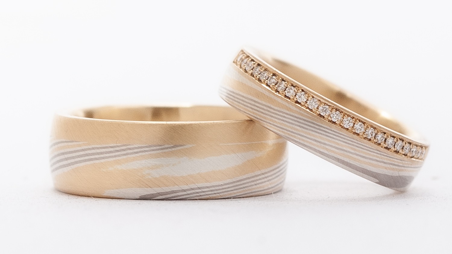 Trico Mokume Gane – Verschiedene Goldanteile